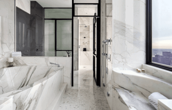 salle de bains marbre plus value pierre naturelle marbres matériau veines article calcite décoration projets noir effet mobilier textures art déco produits