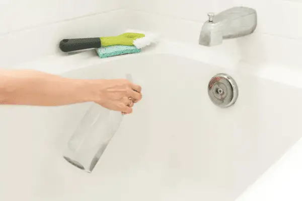 gel douche toute la surface éponge non abrasive salle de bains calcaire vinaigre blanc ménage tartre crasse émail parois